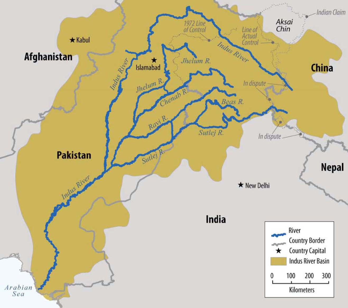 Map of the Indus Basin (source-US senate report)