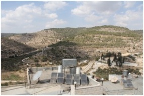 Overview of Battir and the planned path of the Separation barrier